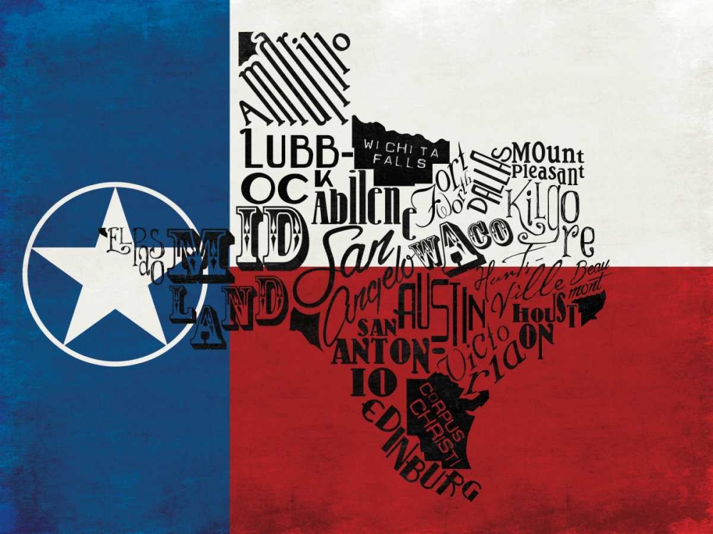 Rustic Texas Flag art print by Jace Grey for $57.95 CAD