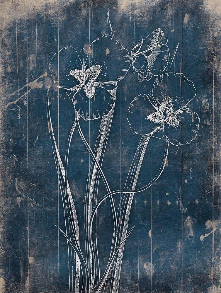 Wood Floral Blues Mate art print by Jace Grey for $57.95 CAD