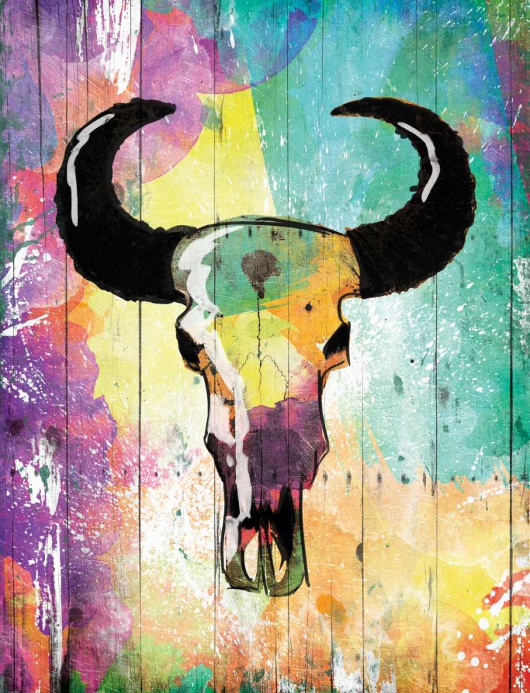 Colorful Bull art print by Jace Grey for $57.95 CAD