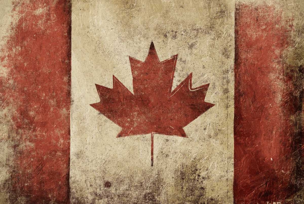 Canadian Rustic Flag art print by Jace Grey for $57.95 CAD