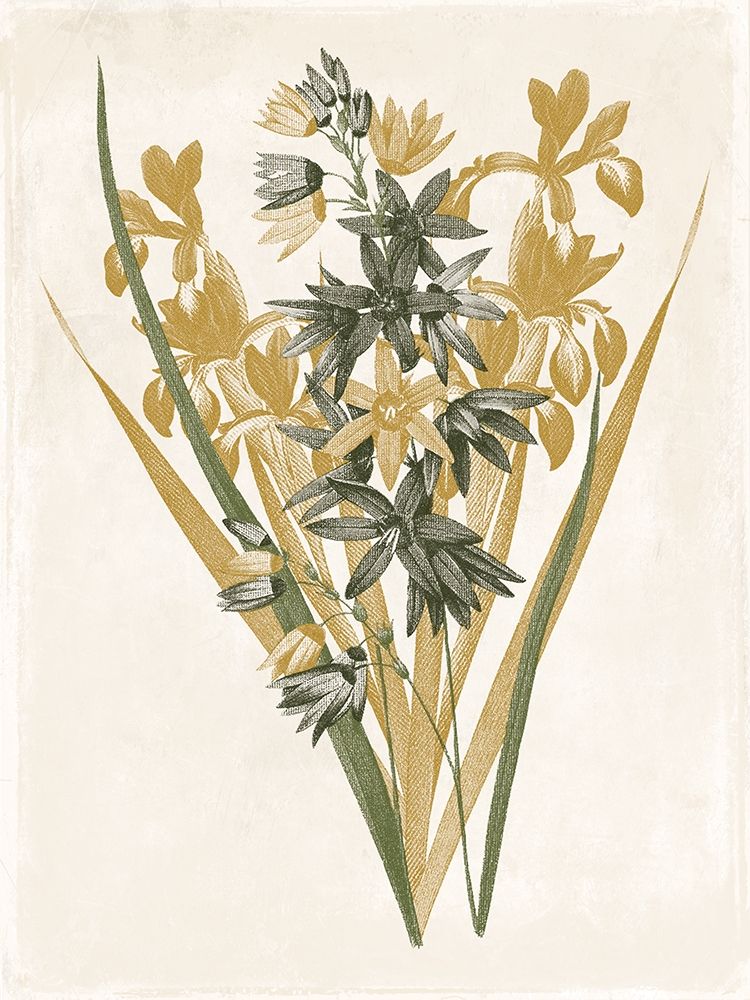 Green and Gold Flowers 3 art print by Jace Grey for $57.95 CAD