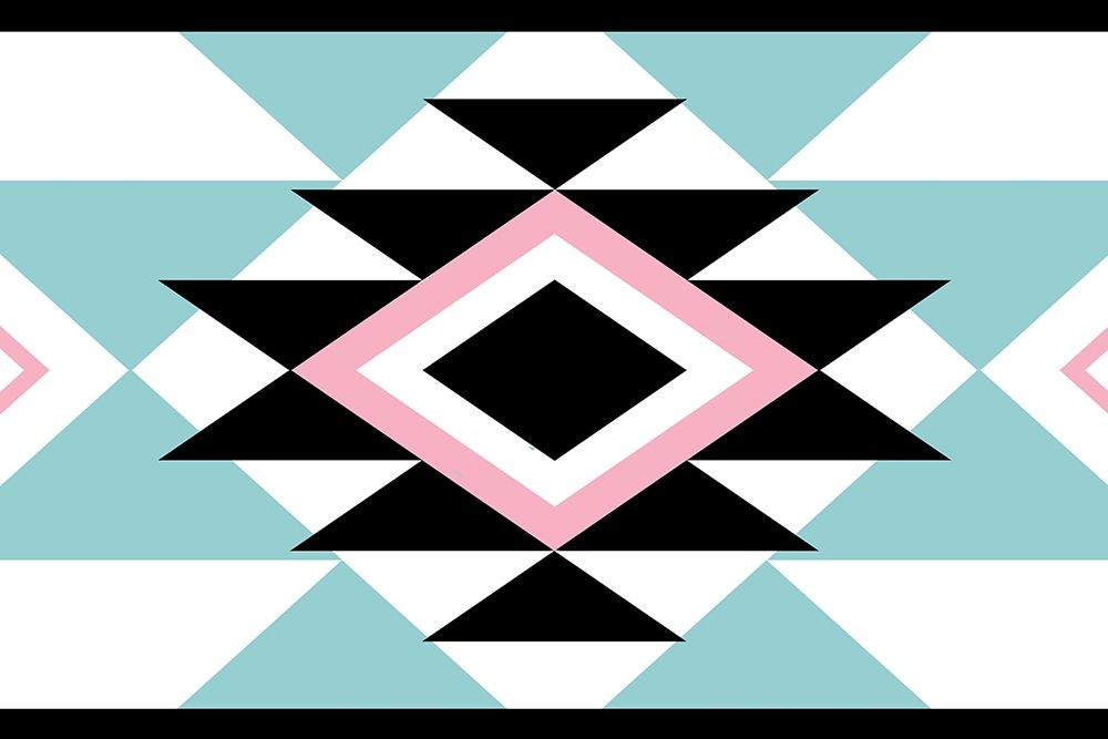 Aztec Teal Pink art print by Jace Grey for $57.95 CAD