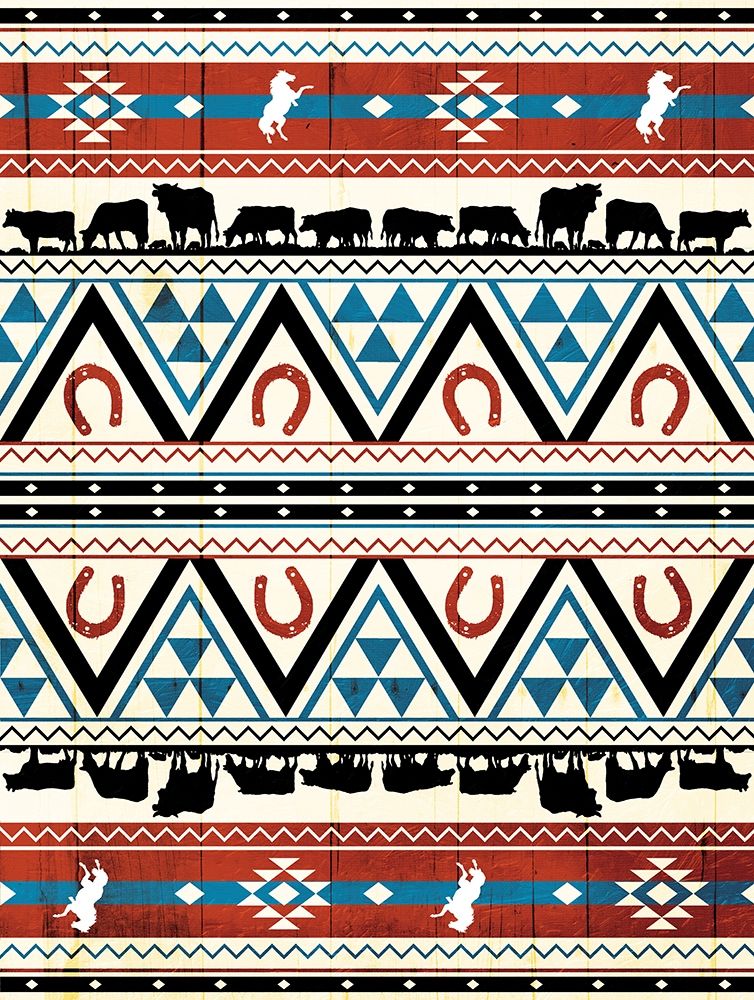 Western Aztec Pattern art print by Jace Grey for $57.95 CAD