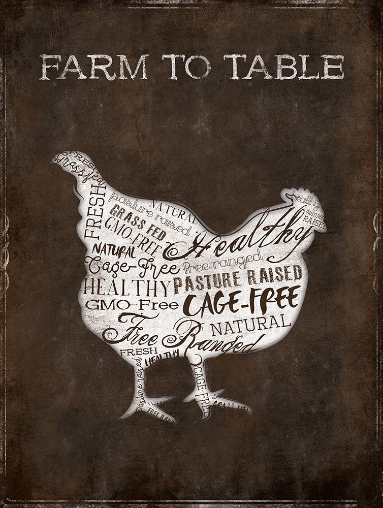Farm To Table Chicken art print by Jace Grey for $57.95 CAD