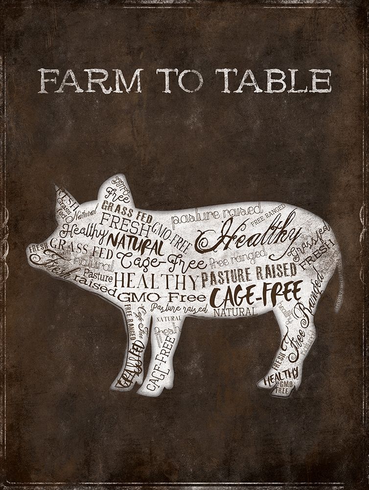 Farm To Table Cow art print by Jace Grey for $57.95 CAD