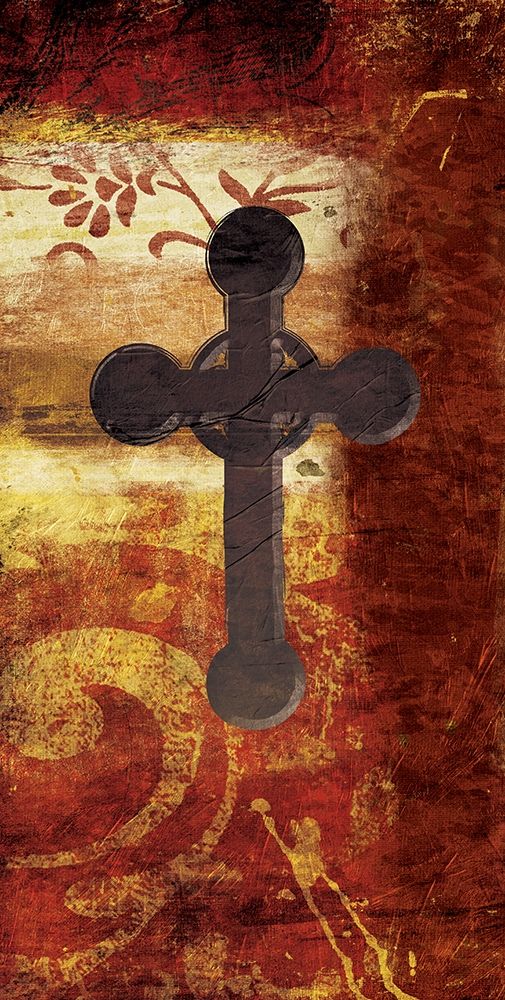 Cross On Red art print by Jace Grey for $57.95 CAD