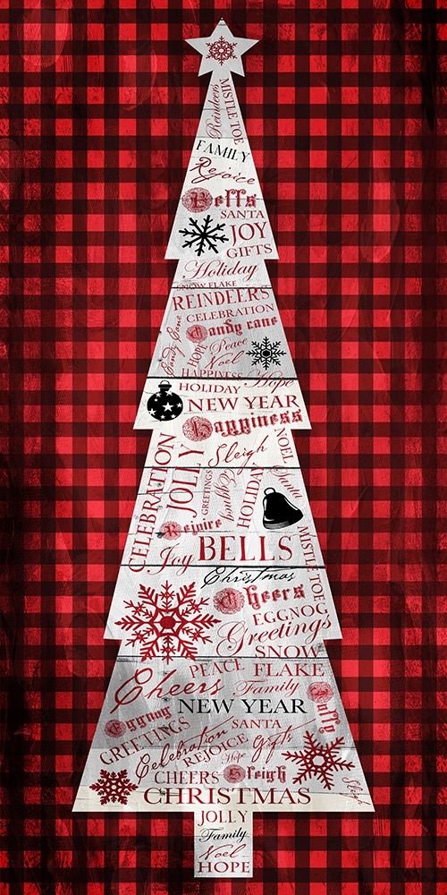 Checked Christmas Tree art print by Jace Grey for $57.95 CAD