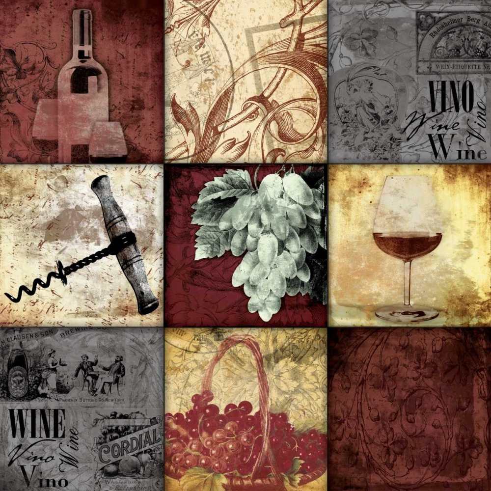 Wine 9 patch art print by Jace Grey for $57.95 CAD