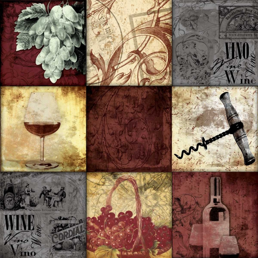 Wine 9patch art print by Jace Grey for $57.95 CAD