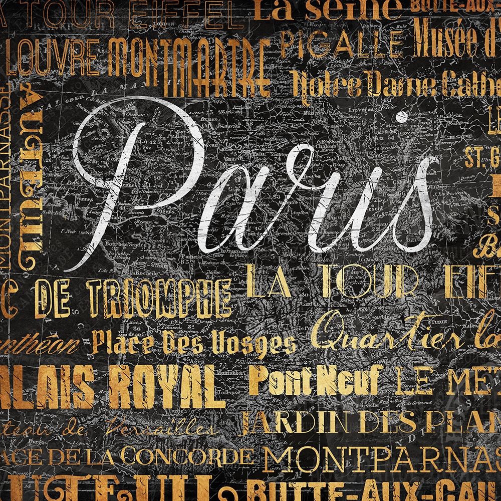 Paris Text art print by Jace Grey for $57.95 CAD