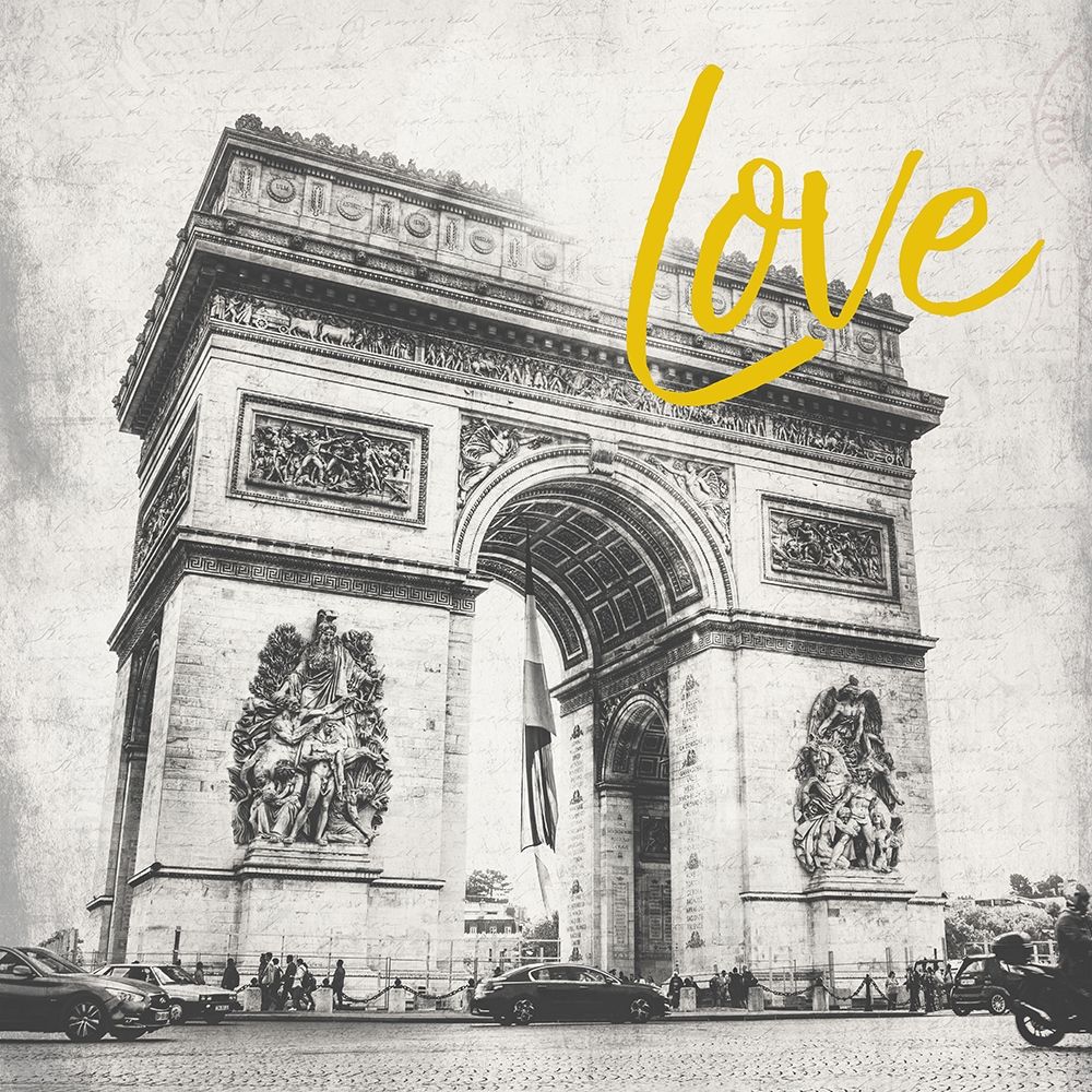 Paris Arch Yellow art print by Jace Grey for $57.95 CAD