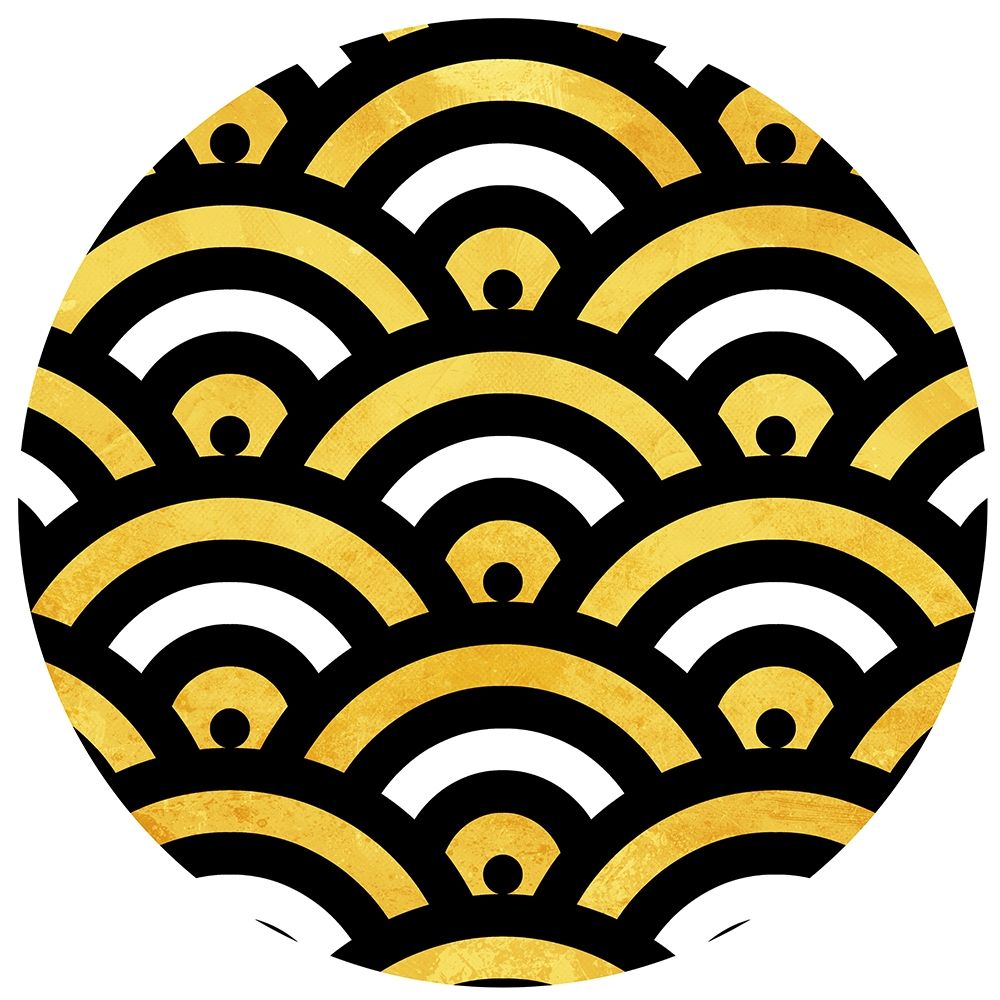 Gold Black Wifi Circle art print by Jace Grey for $57.95 CAD