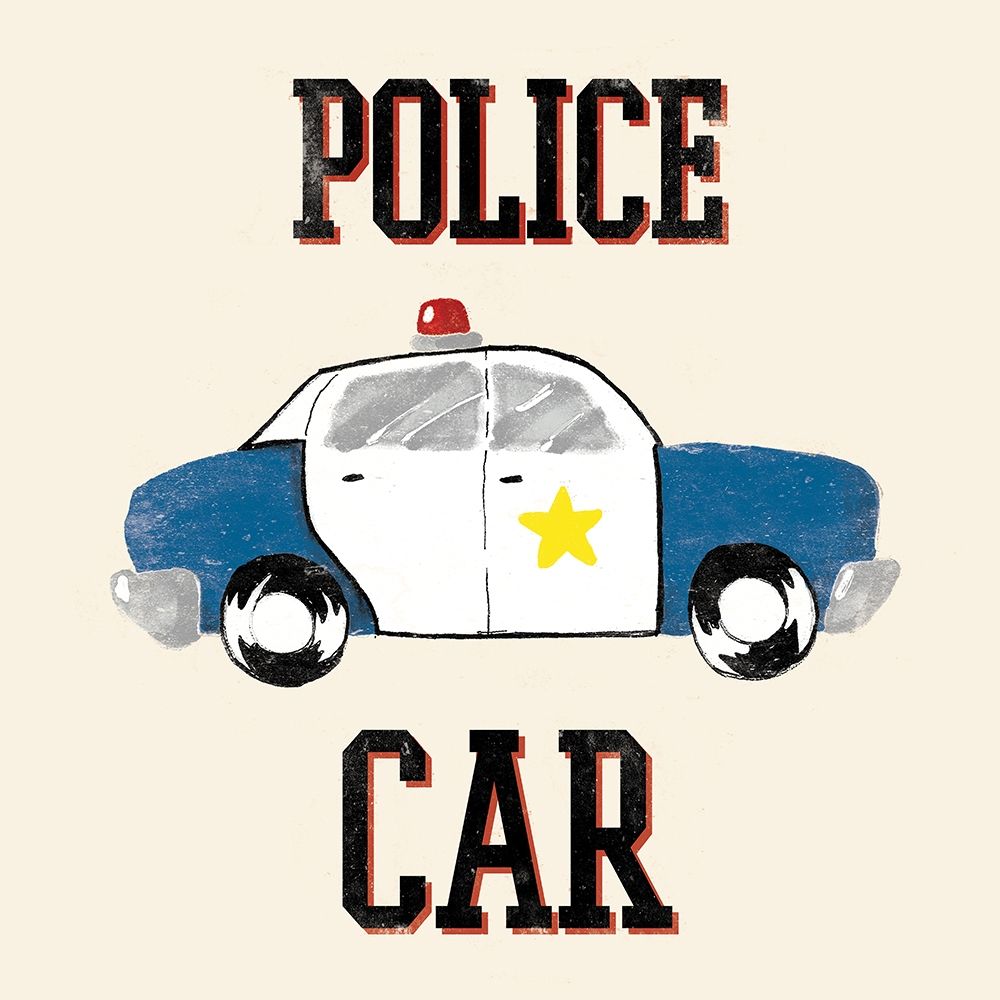 Police Car art print by Jace Grey for $57.95 CAD