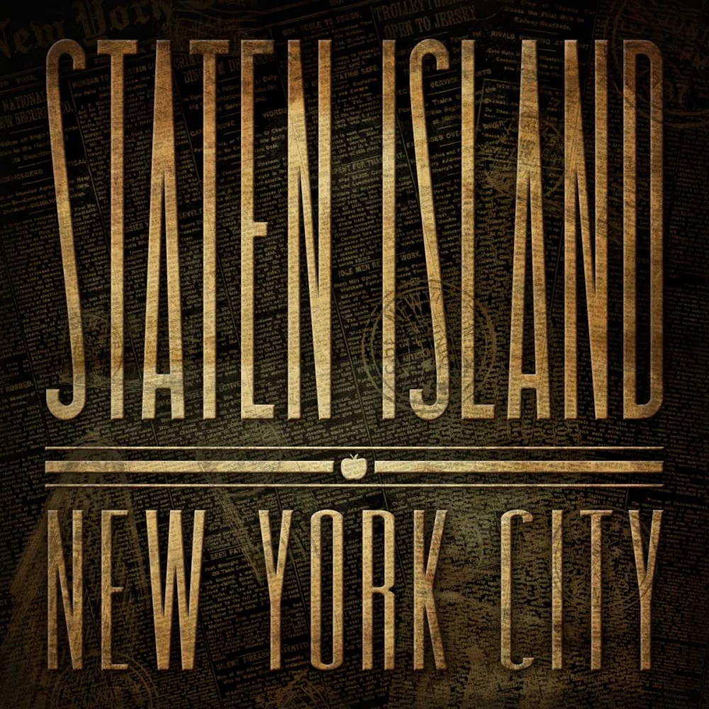 Staten Island Print art print by Jace Grey for $63.95 CAD