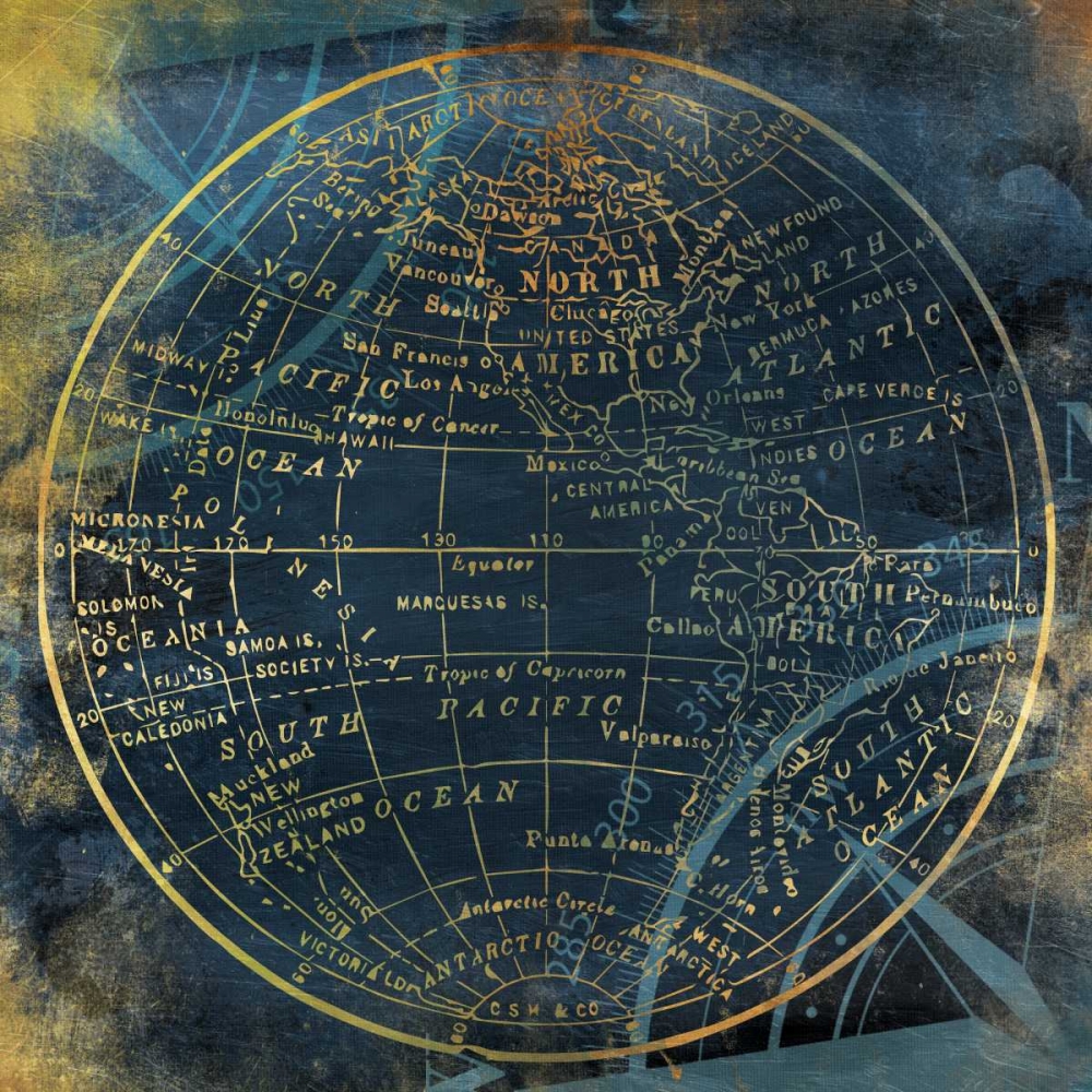Golden Blue World Side A art print by Jace Grey for $57.95 CAD