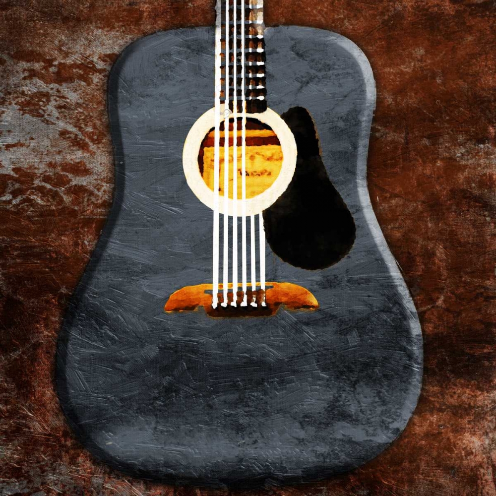 Rustic Acoustic Guitar art print by Jace Grey for $57.95 CAD