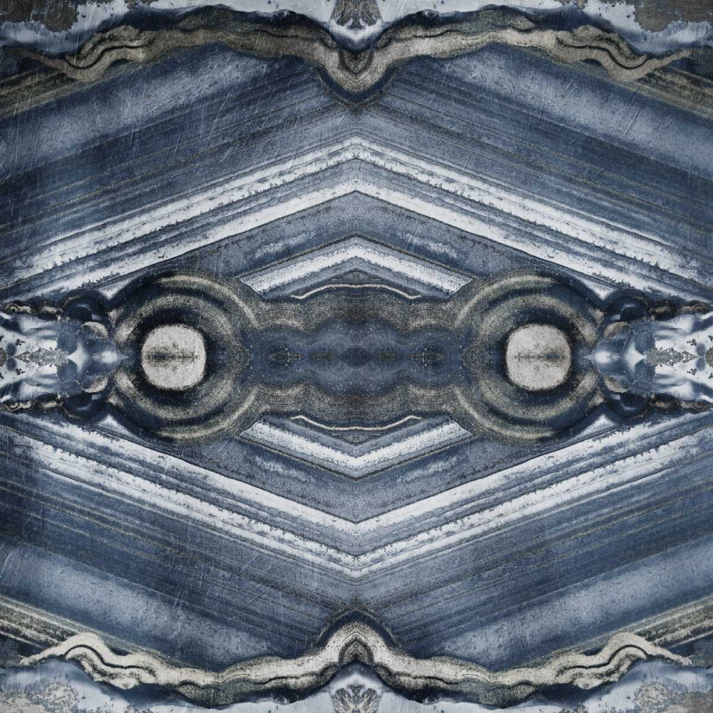 Kaleidoscope Blues And Silvers art print by Jace Grey for $57.95 CAD