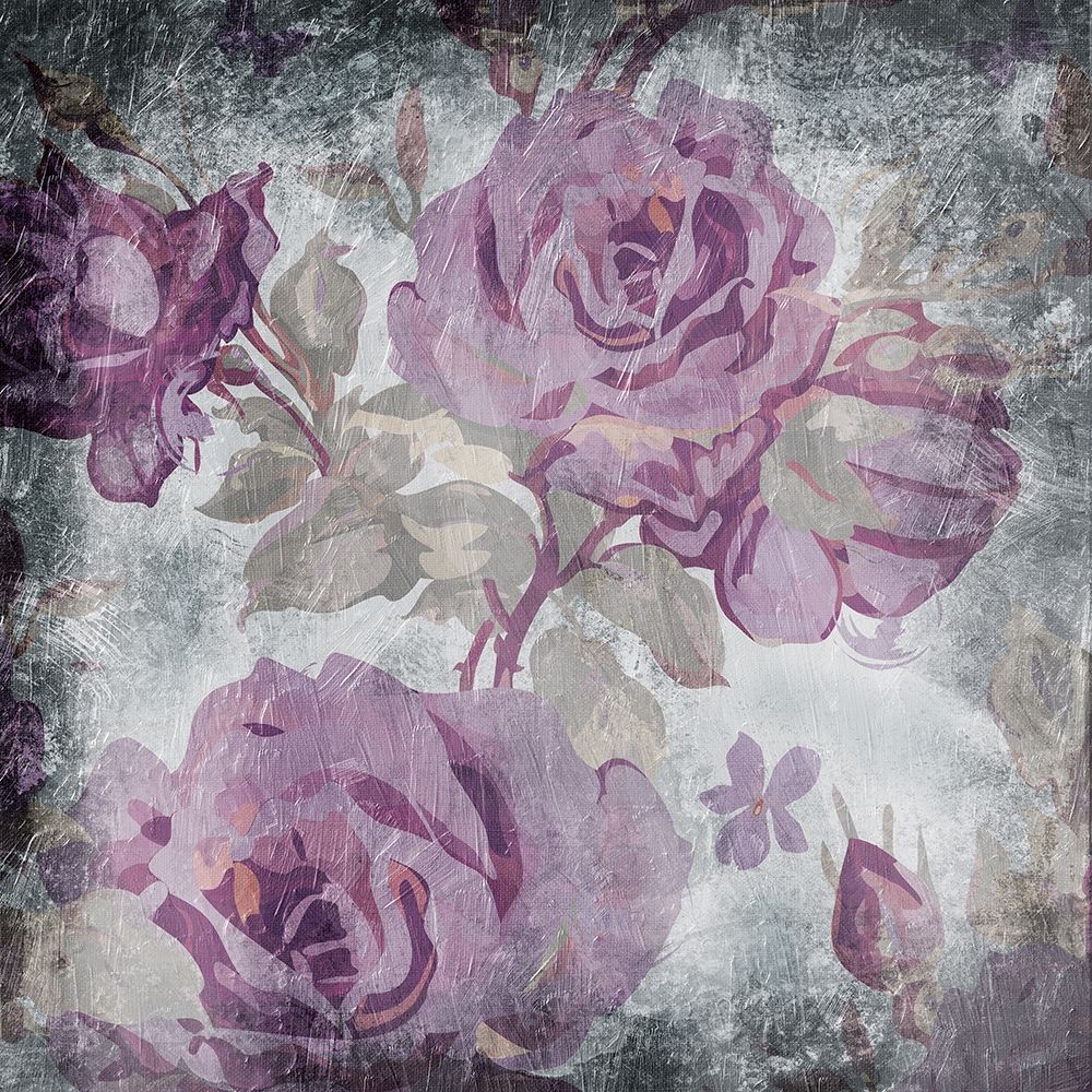 Purple Grey Flowers Mate art print by Jace Grey for $57.95 CAD