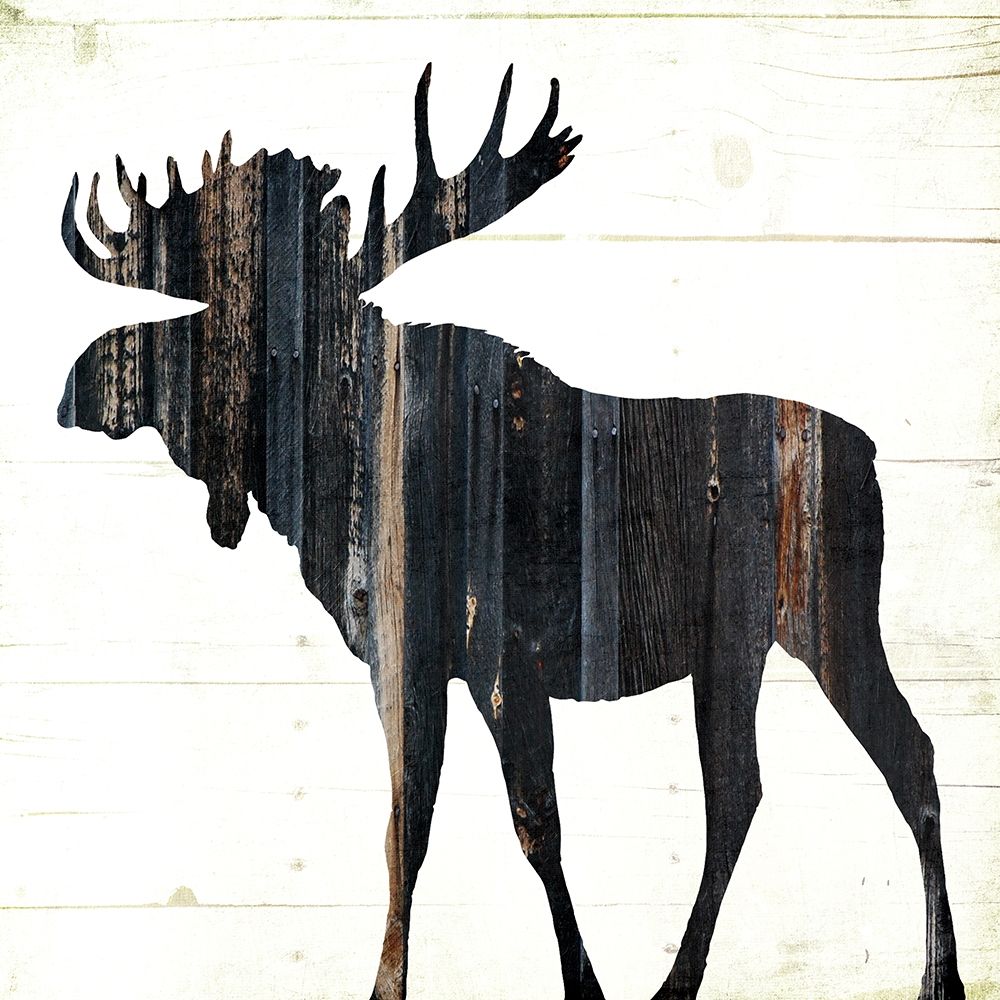 Wood On Wood Moose art print by Jace Grey for $57.95 CAD