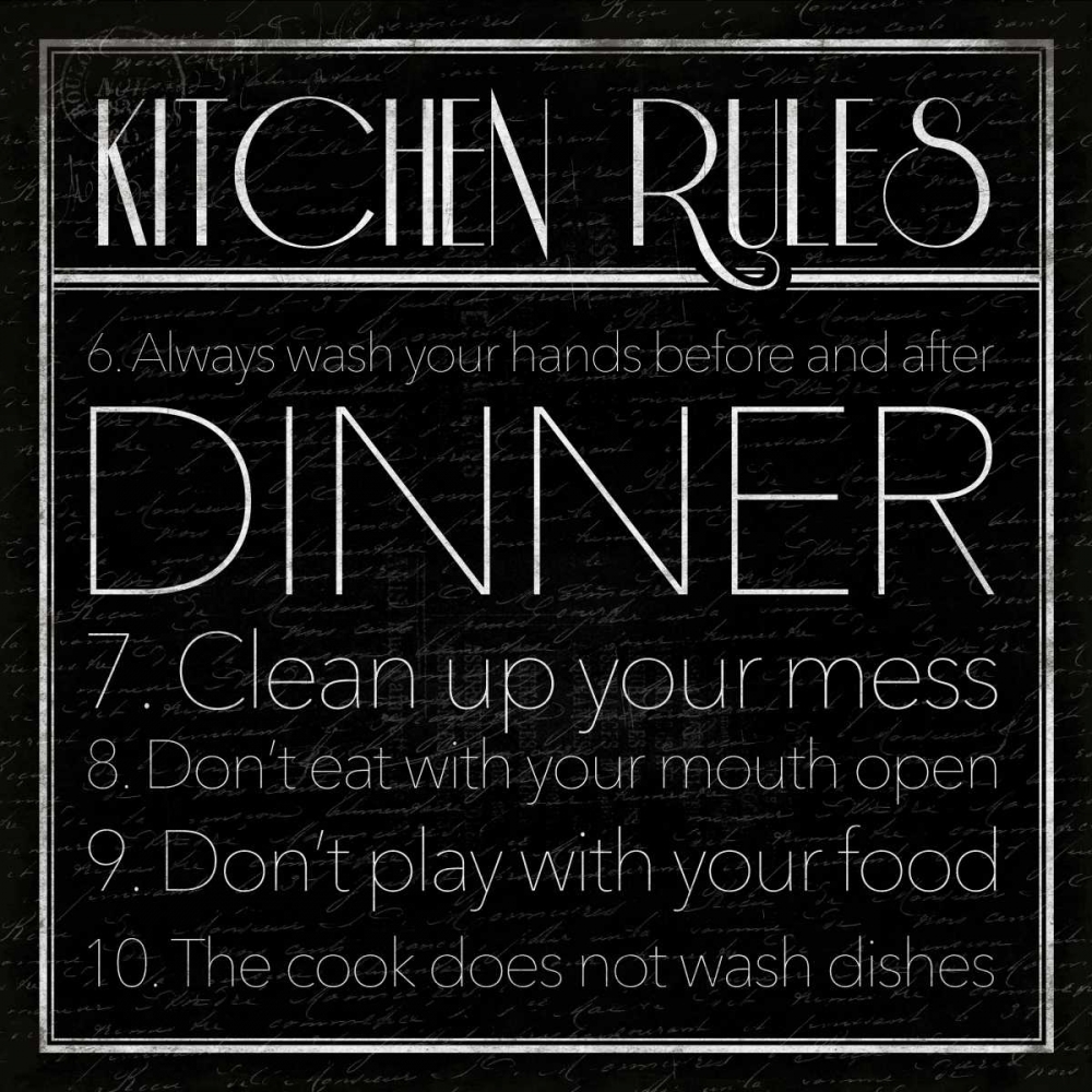 Kitchen Rules 2 art print by Jace Grey for $63.95 CAD