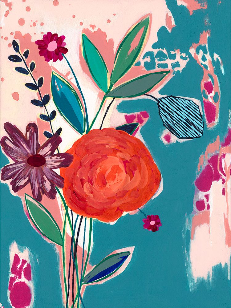 Torn Wallpaper Floral art print by Jennifer McCully for $57.95 CAD