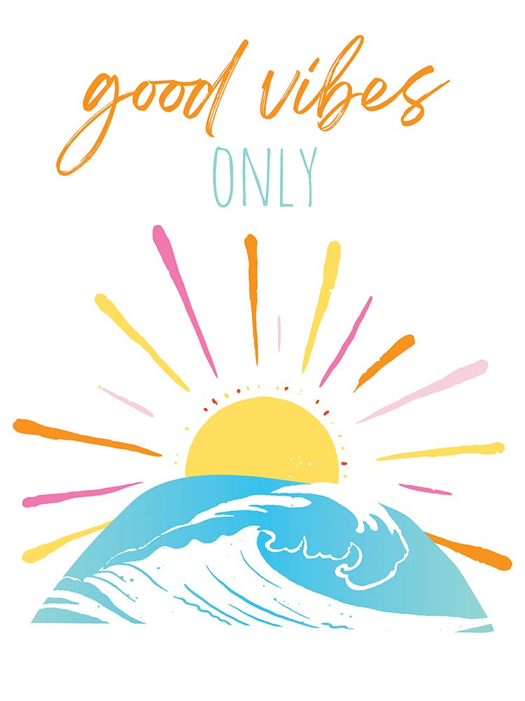 Good Vibes Only Rainbow art print by Jennifer McCully for $57.95 CAD