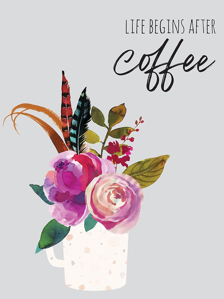 Life Begins After Coffee 1 art print by Jennifer McCully for $57.95 CAD