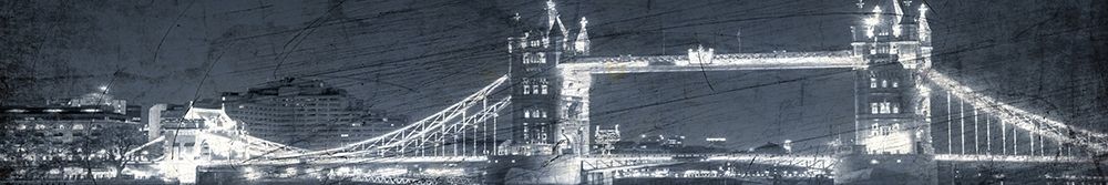 London Bridge at Night Blue art print by Allen Kimberly for $57.95 CAD
