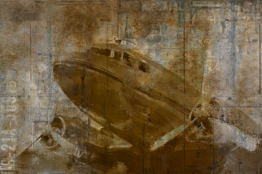 Vintage Airplane art print by Kimberly Allen for $57.95 CAD