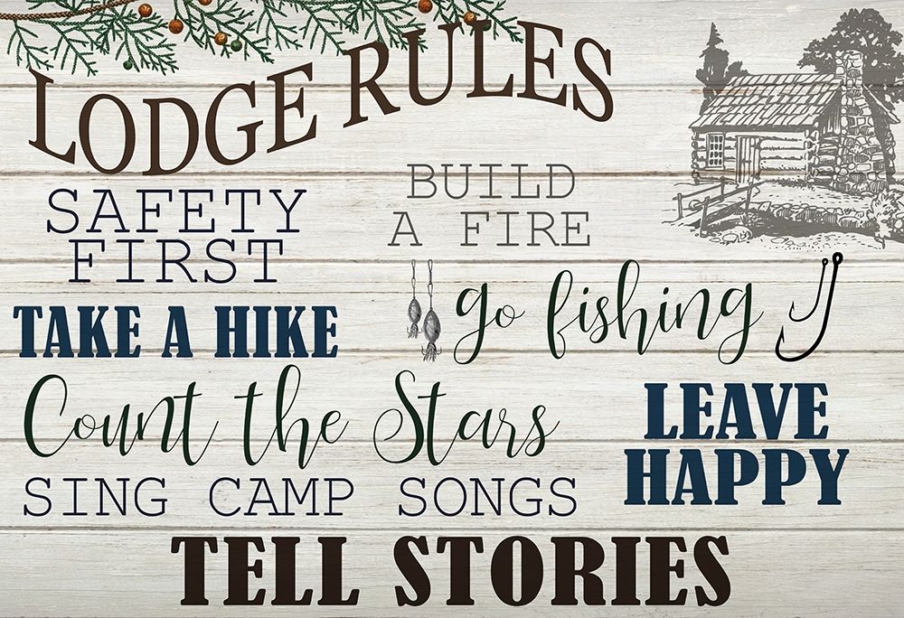 Lodge Rules art print by Allen Kimberly for $57.95 CAD