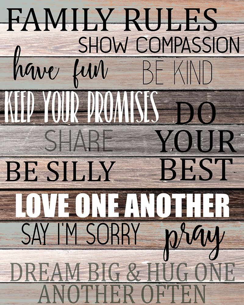 Family Rules art print by Allen Kimberly for $57.95 CAD