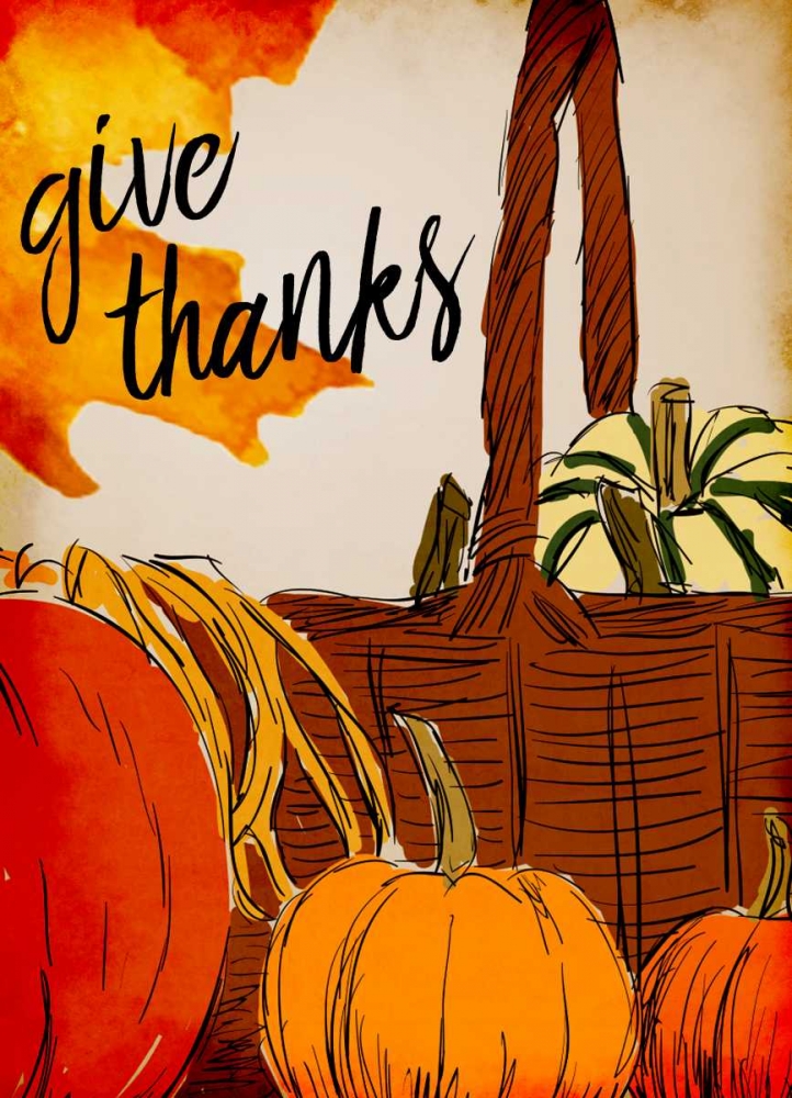 Give Thanks Basket art print by Kimberly Allen for $57.95 CAD