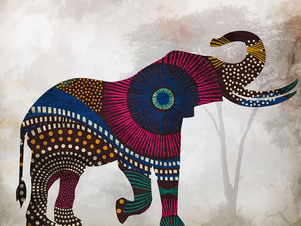 Tribal Elephant 1 art print by Kimberly Allen for $57.95 CAD