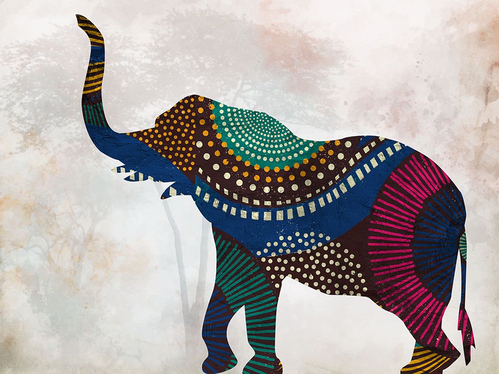 Tribal Elephant 2 art print by Kimberly Allen for $57.95 CAD