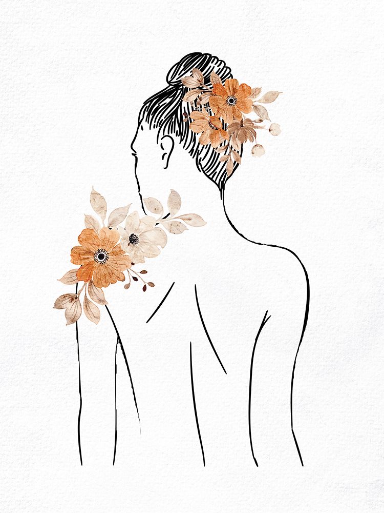Floral Silhouette Woman 2 art print by Kimberly Allen for $57.95 CAD