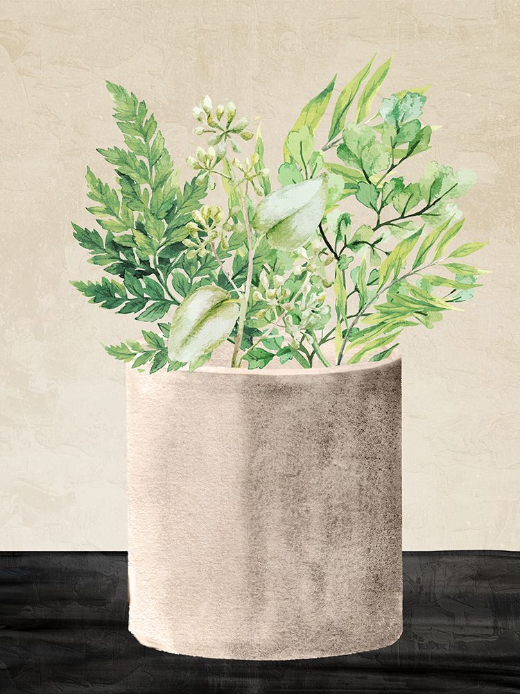 Stone Vase Greens 1 art print by Kimberly Allen for $57.95 CAD