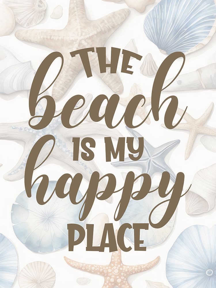 The Beach Is My Happy Place art print by Kimberly Allen for $57.95 CAD