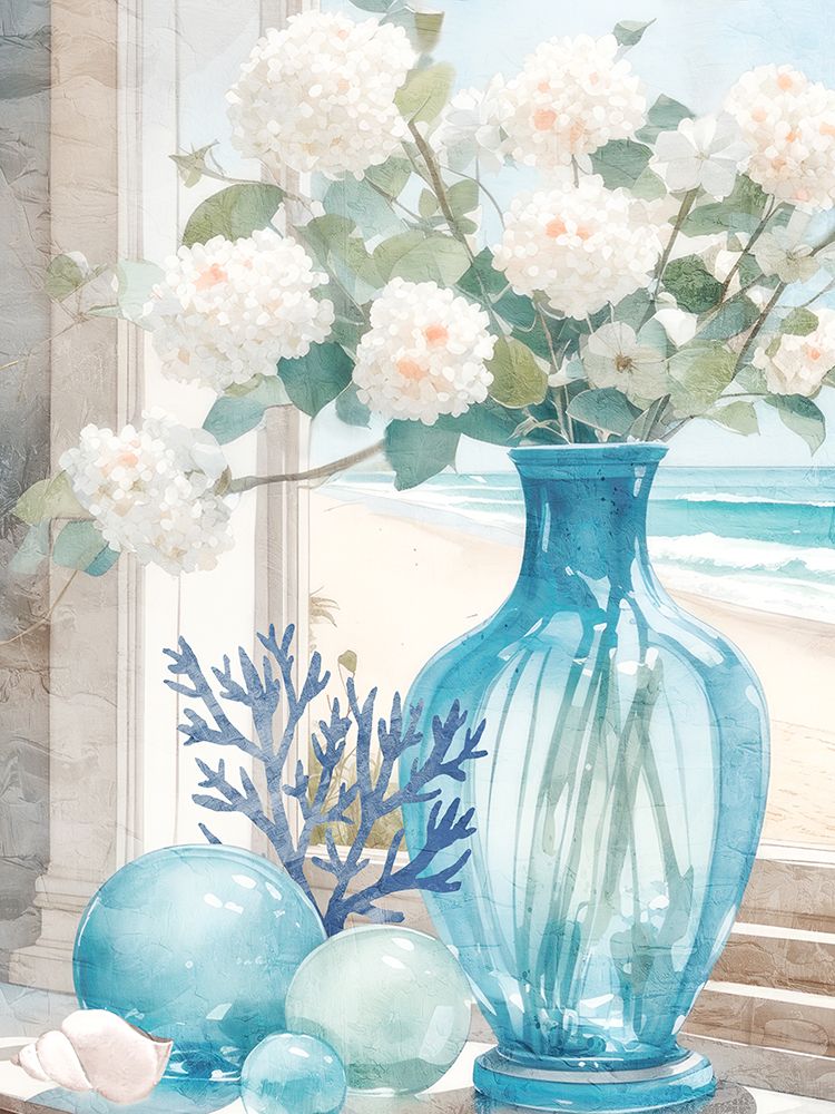 Sea Glass And Coral 1 art print by Kimberly Allen for $57.95 CAD