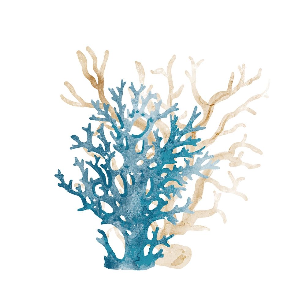 Coral Cove Blue 3 v2 art print by Allen Kimberly for $57.95 CAD