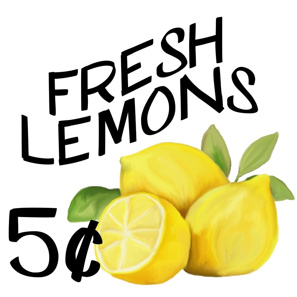 Fresh Lemons 1 art print by Allen Kimberly for $57.95 CAD