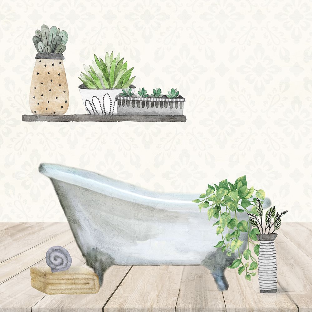 Plant Shelf Bath 1 art print by Kimberly Allen for $57.95 CAD