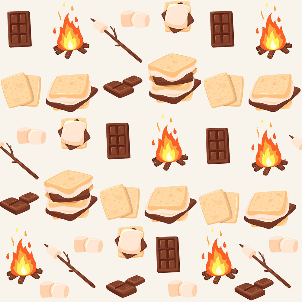 Smores And Fire Pattern art print by Kimberly Allen for $57.95 CAD