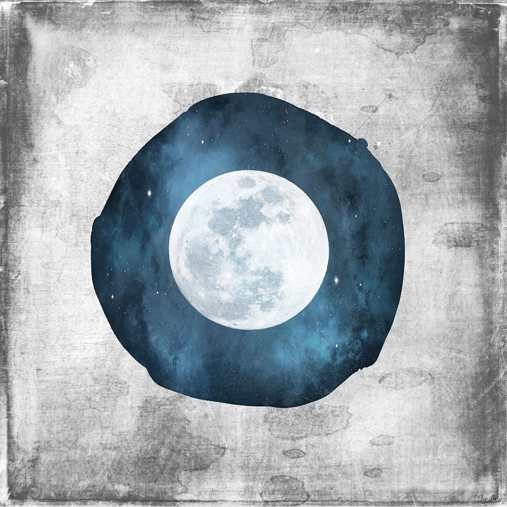 Blue Full Moon art print by Gigi Louise for $57.95 CAD