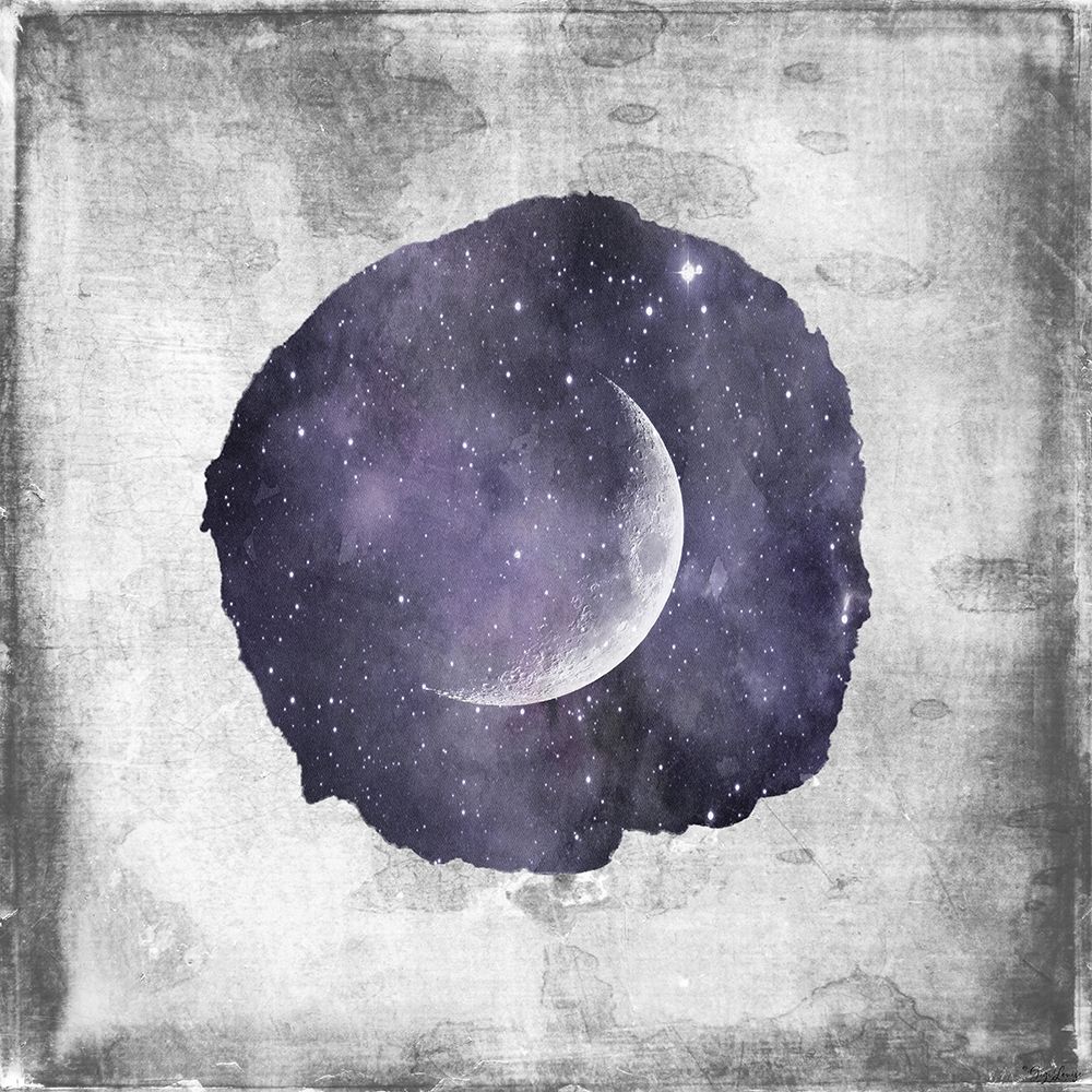 Purple Crescent Moon art print by Gigi Louise for $57.95 CAD