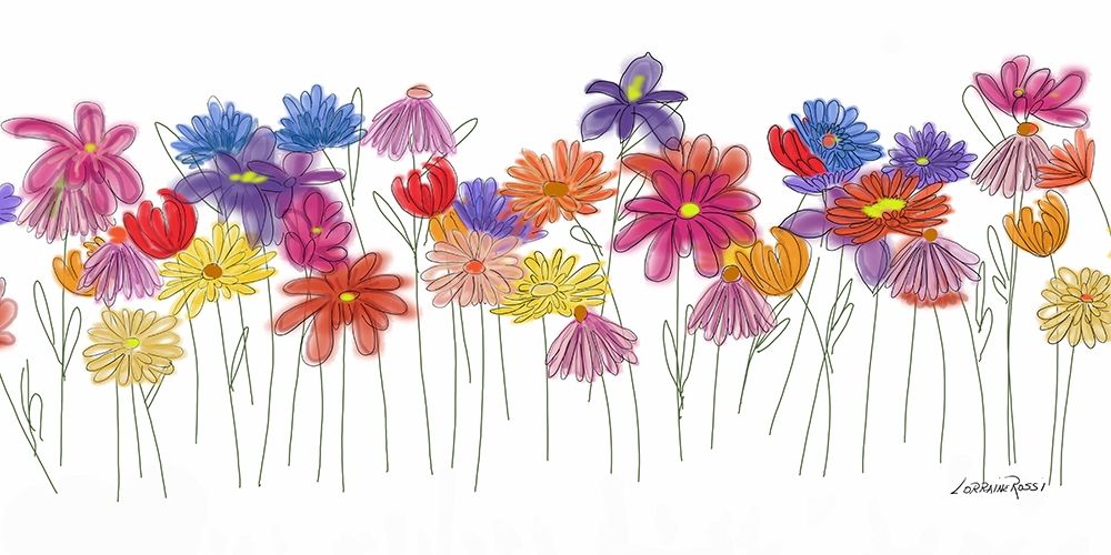 Field of Flowers art print by Lorraine Rossi for $57.95 CAD