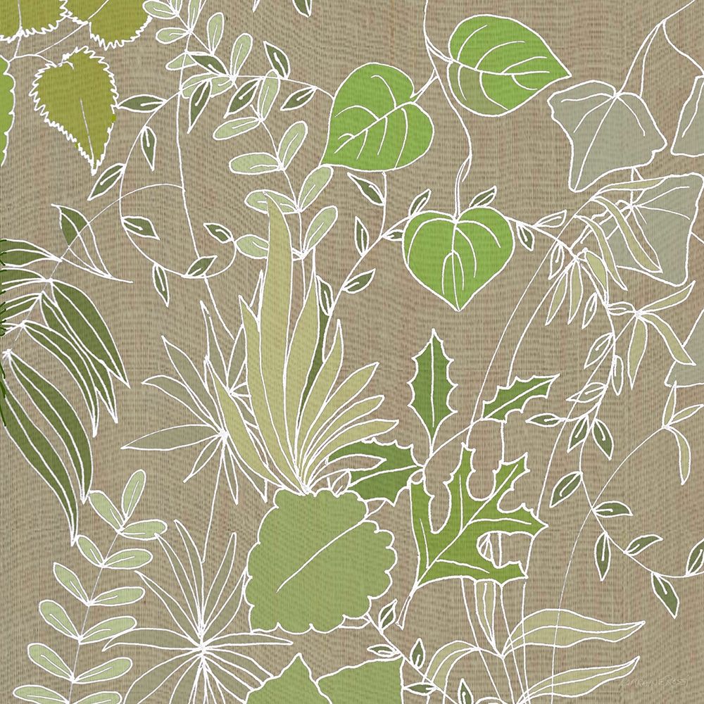 Linen Leaves 2 art print by Lorraine Rossi for $57.95 CAD