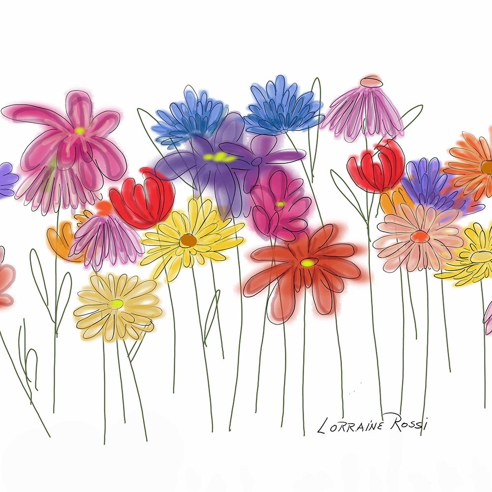 Field of Flowers A art print by Lorraine Rossi for $57.95 CAD