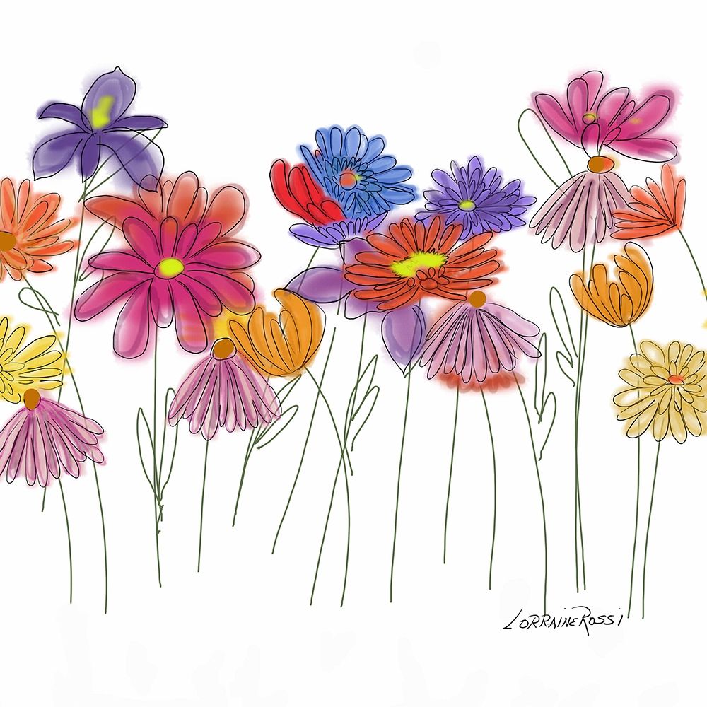 Field of Flowers B art print by Lorraine Rossi for $57.95 CAD