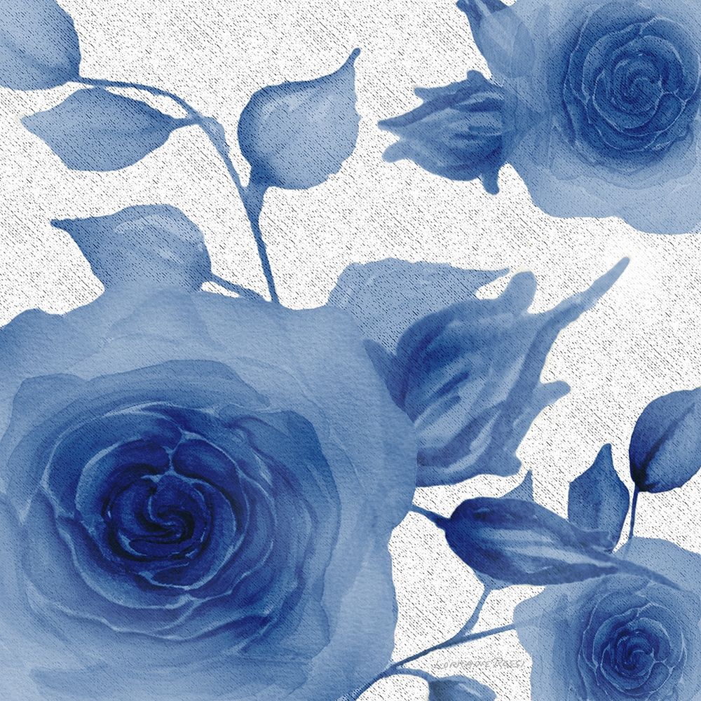 Blue Rose 1 art print by Lorraine Rossi for $57.95 CAD