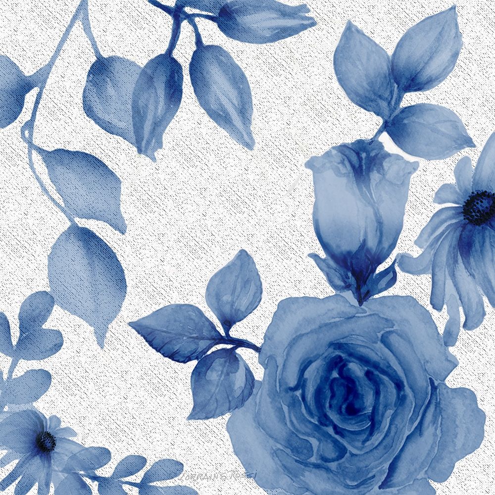 Blue Rose 2 art print by Lorraine Rossi for $57.95 CAD